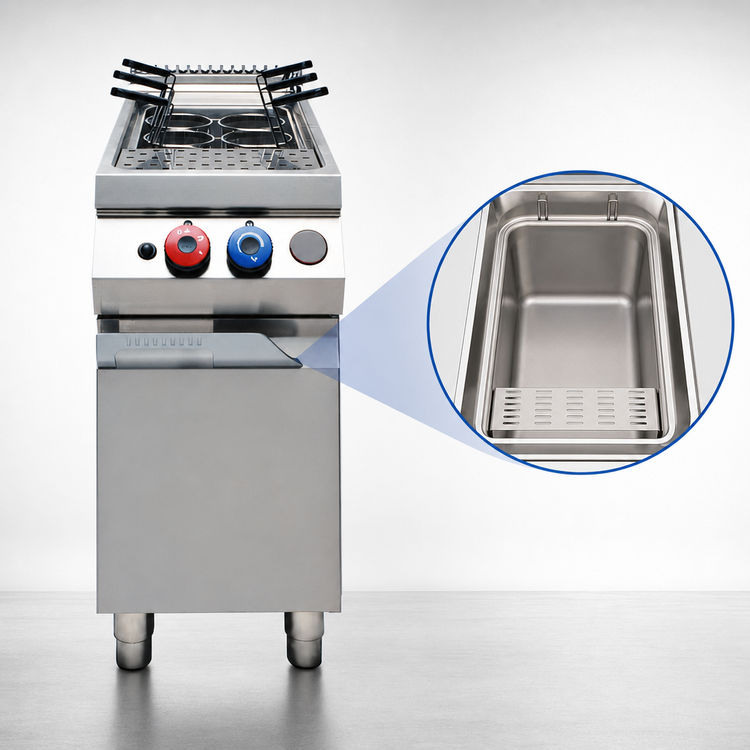 Product image #3 for Rosito Bisani High BTU Single-Chamber Gas Pasta Cooker, 12-Gallon Water Chamber