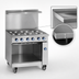 Thumbnail image #3 for Imperial Pro Series 36-Inch Gas Restaurant Range with Griddle Top and Open Cabinet Base