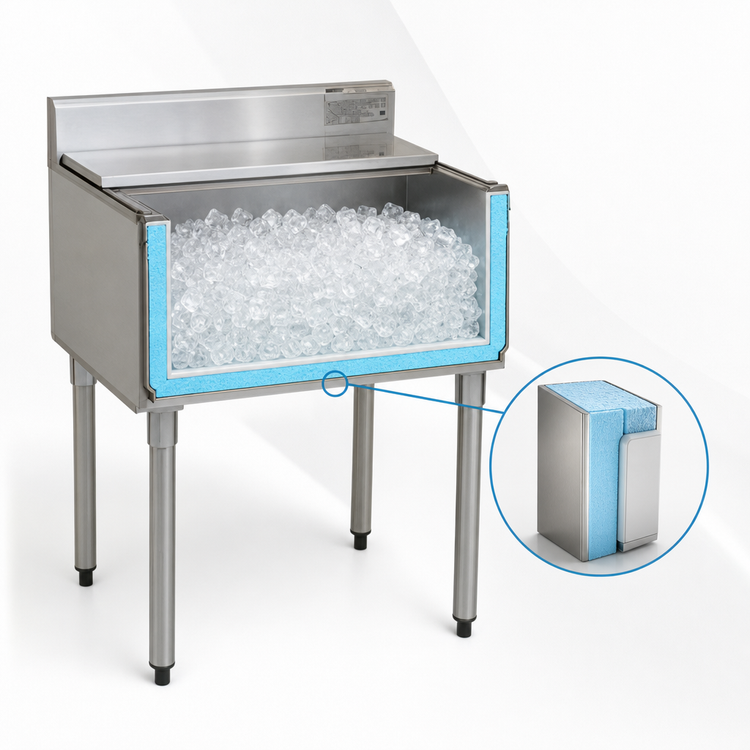 Product image #3 for Eagle Group 1800 Series 36-Inch W x 20-Inch D Underbar Ice Chest with 8-Inch Deep Insulated Bin