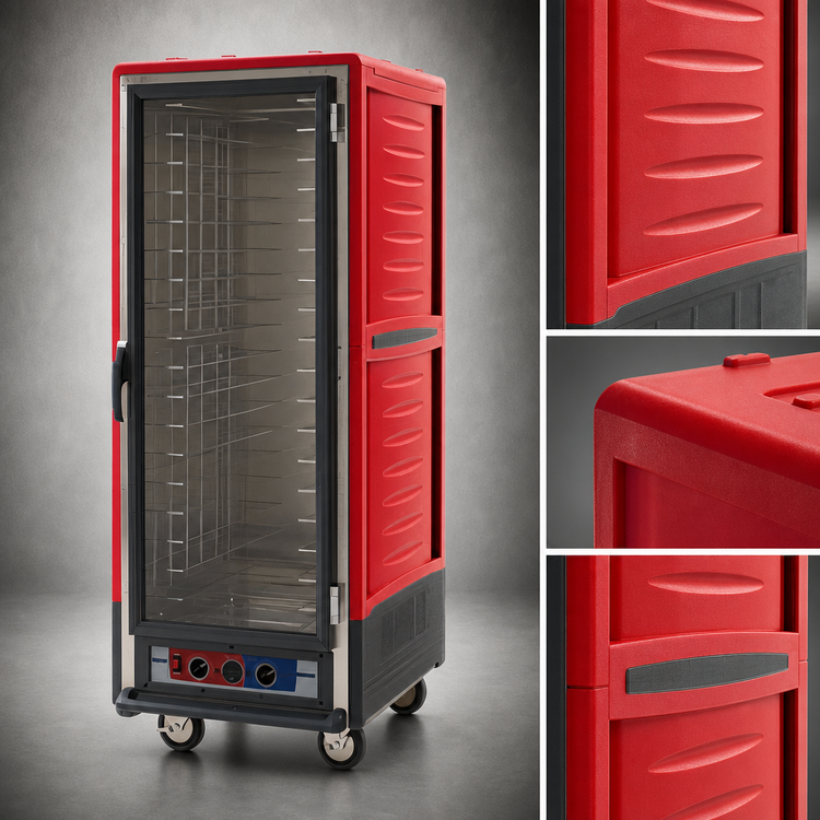 Product image #3 for Metro C5 Insulation Armour 3 Series Full Height Heated Holding & Proofing Cabinet, Clear Polycarbonate Door, Lip Load Slides, Low Watt