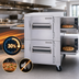 Thumbnail image #3 for Lincoln Impinger I 1400 Series Double-Stack Gas Conveyor Pizza Oven Package with FastBake Technology