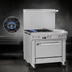 Thumbnail image #3 for Southbend Ultimate 36-Inch Gas Restaurant Range with 2 Non-Clog Burners, 24-Inch Thermostatic Griddle, Cabinet Base, and Backriser Shelf
