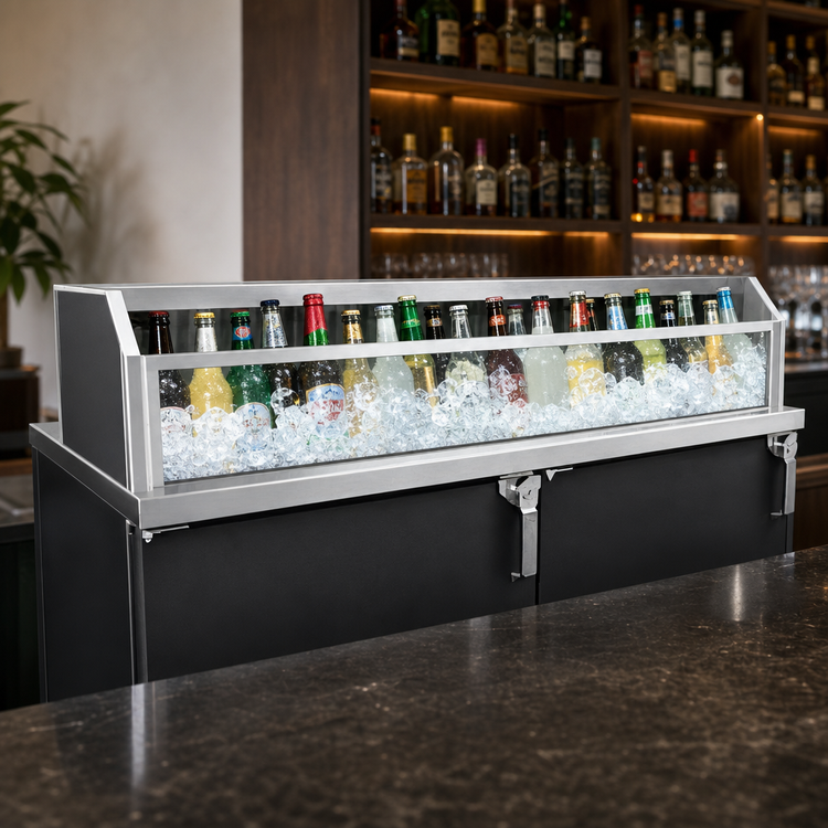 Product image #3 for Glastender GDU-12X102 102-Inch Wide, 12-Inch Deep Back Bar Glass Ice Display Unit