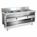 Thumbnail image #3 for La Rosa 48-Inch Electric Hot Food Table with Water Bath, 3 Openings, Open Cabinet Base
