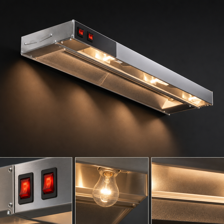 Product image #3 for Eagle RedHots 84-Inch Lighted Strip Heat Lamp with Remote, 240V