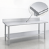 Thumbnail image #3 for Duke 120-Inch x 24-Inch Stainless Steel Work Table with 4.59-Inch Riser and Galvanized Undershelf and Posts