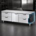 Thumbnail image #3 for La Rosa Refrigeration 3376-RF 76-Inch Three-Section Reach-In Self-Contained Freezer Base Equipment Stand with 1 Door and 4 Drawers