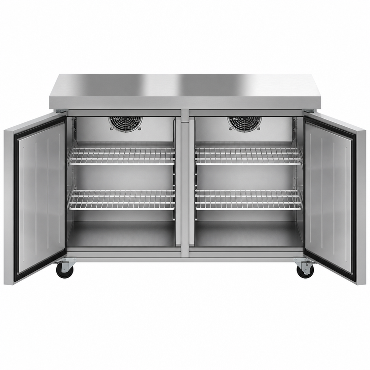 Product image #3 for Hoshizaki Economy Series Two-Section Undercounter Freezer, 12.09 Cu. Ft., Rear-Mounted Self-Contained, Stainless Steel
