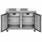 Thumbnail image #3 for Hoshizaki Economy EUF48A Two-Section Undercounter Freezer, 12.09 Cu. Ft., Solid Doors, Rear-Mounted Self-Contained, Stainless Steel