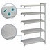 Thumbnail image #4 for Cambro Camshelving Premium 5-Shelf Solid Add-On Polymer Shelving Unit, 24 x 24 x 84 Inches