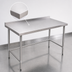 Thumbnail image #3 for 84-Inch x 30-Inch Open Base Stainless Steel Work Table with 2-Inch Rear Up-Turn