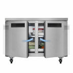 Thumbnail image #3 for Koolmore KM-UCF-2DSS 48-Inch Two-Door Undercounter Freezer, Stainless Steel, Bottom-Mounted Self-Contained Refrigeration