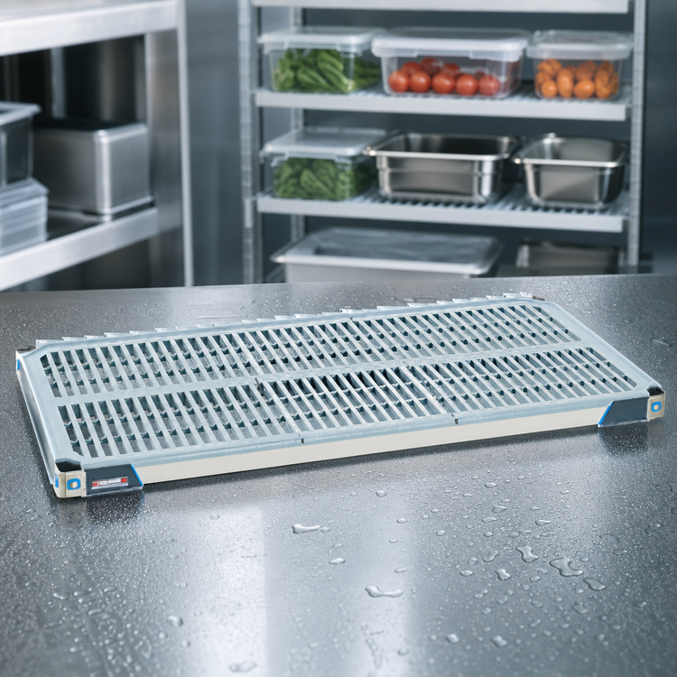 Product image #3 for MetroMax i 36"W x 24"D Blue Open Grid Polymer Shelf, 1,000 lb. Capacity