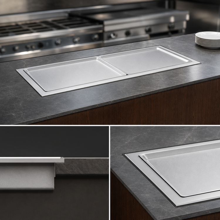 Product image #3 for Hatco FTBX-S3 Remote Drop-In Slim Frost Top, 80.81-Inch Wide, 3 Full-Size Sheet Pan Capacity