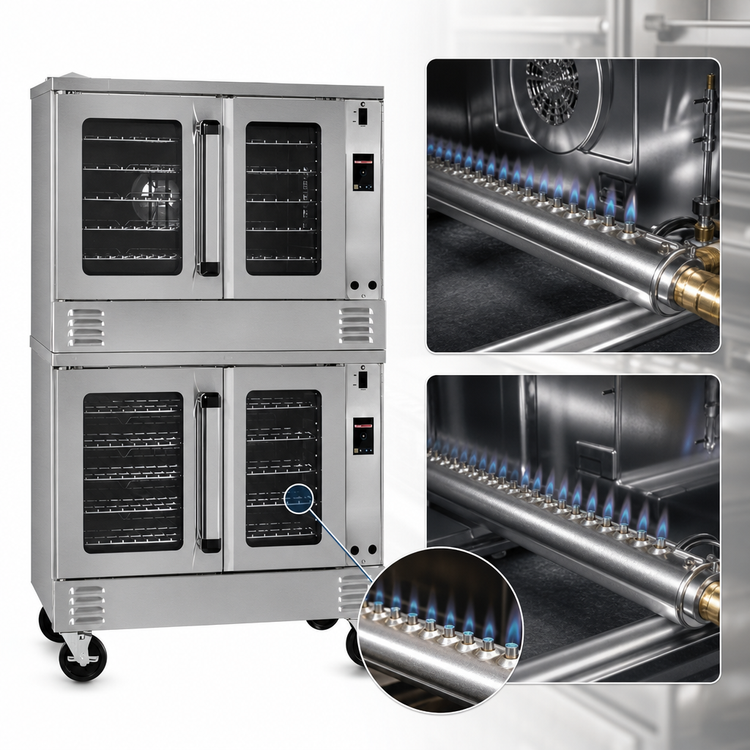 Product image #3 for Southbend Platinum Double-Deck Gas Convection Oven, Bakery Depth, Touchscreen Controls, Dependent Doors