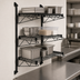 Thumbnail image #3 for Wall-Mounted Cantilever Starter Shelf Unit with 3 Wire Shelves, 54-Inch Posts, and 12-Inch Cantilevers