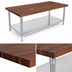 Thumbnail image #3 for John Boos 48 in. x 30 in. American Black Walnut Wood Top Work Table with Adjustable Undershelf