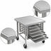 Thumbnail image #3 for Advance Tabco 36 x 30-Inch Mobile Stainless Steel Mixer Table with 6-Pan Rack