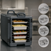 Thumbnail image #4 for Cambro Black Stackable Insulated Combo Carrier for Half-Size Sheet Pans and Food Pans