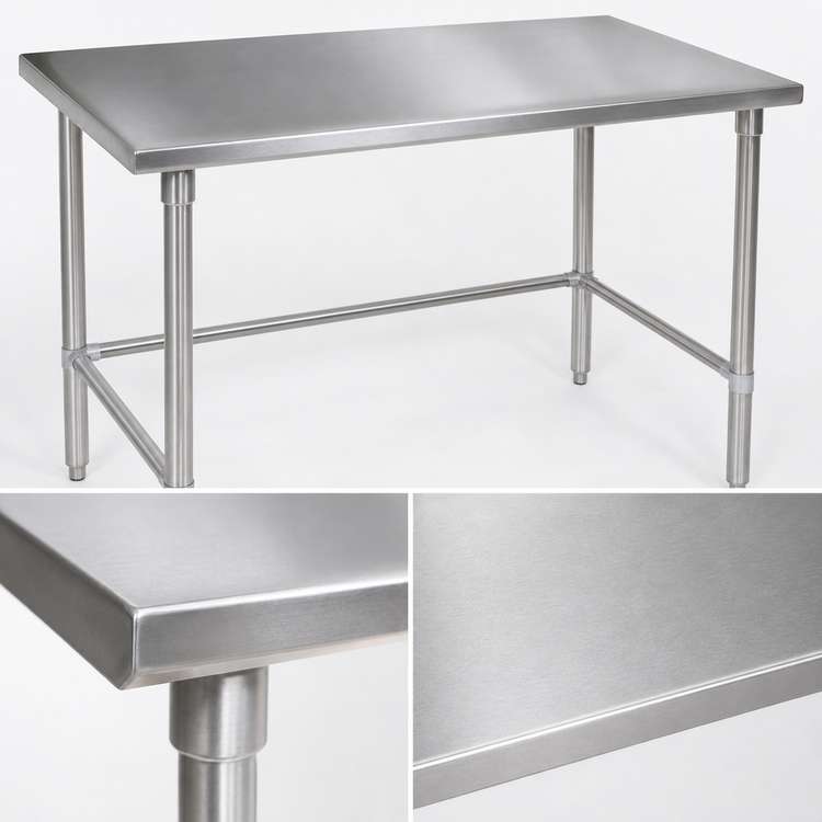 Product image #3 for John Boos Stallion 72-inch x 30-inch 16-Gauge Stainless Steel Flat Top Work Table