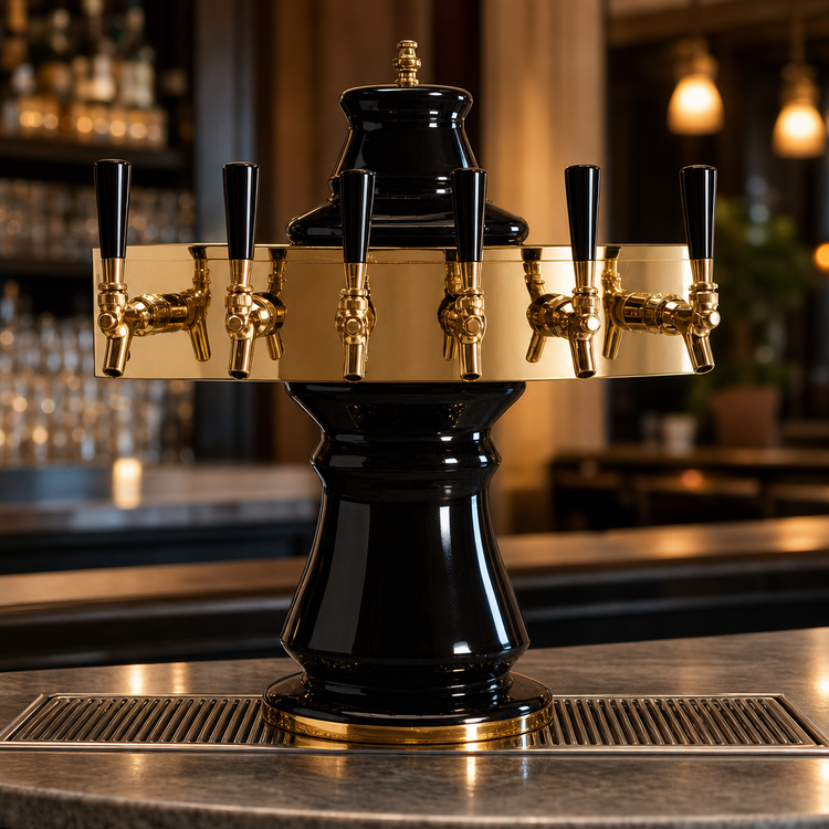 Product image #3 for Micro Matic Vienna 6-Faucet Countertop Air-Cooled Draft Beer Tower