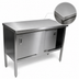 Thumbnail image #3 for John Boos Enclosed Work Table Cabinet Base with Sliding Doors, 36 x 24 Inch, 14-Gauge 300 Series Stainless Steel Top