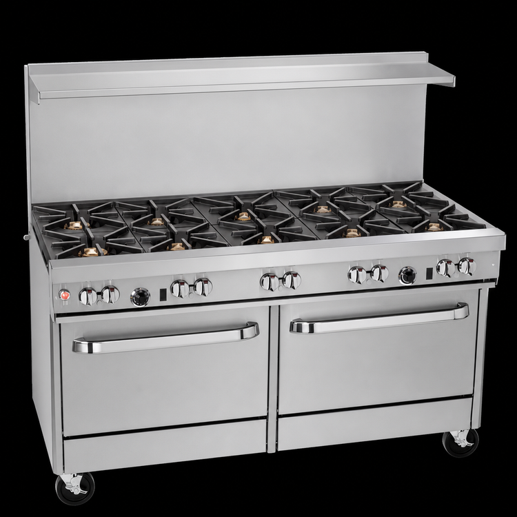 Product image #3 for Southbend Ultimate 60-Inch Gas Restaurant Range with 9 Open Burners, Standard Oven, and Cabinet Base