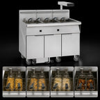 Thumbnail image #3 for Imperial (Middleby) IFSCB450EC Electric 4-Tank Floor Fryer, 50 lb Each, Computer Controls, Built-In Filter