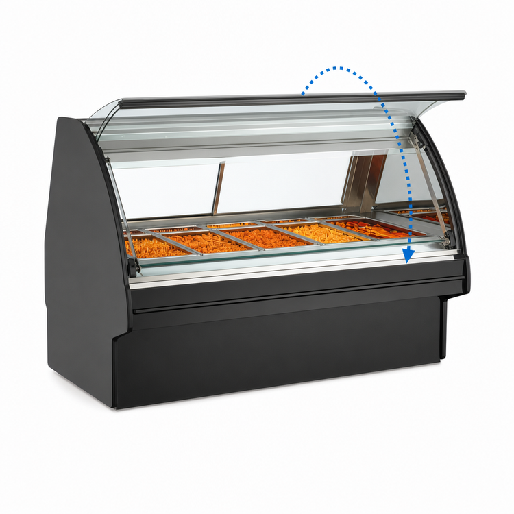 Product image #3 for Structural Concepts Fusion 51-Inch Curved Glass Countertop Heated Display Case