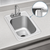 Thumbnail image #3 for Eagle Group Single-Compartment Self-Rimming Drop-In Sink, 16 x 14 x 9-1/2 Inch Bowl, 20/304 Stainless Steel