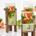 Thumbnail image #4 for Cal-Mil Sydney Single Acrylic Beverage Dispenser with Ice Chamber, Drip Tray, and Removable Spigot, 3 Gallon, Walnut