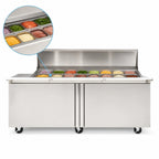 Thumbnail image #3 for Delfield Mega Top 4460NP-12M 60-Inch Two-Section Sandwich/Salad Prep Table Refrigerator with 12-Pan Top