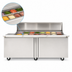 Thumbnail image #3 for Delfield Mega Top 60-Inch Two-Section Sandwich/Salad Prep Table Refrigerator with 12-Pan Top