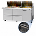 Thumbnail image #4 for Turbo Air PRO Series 72-5/8-Inch Mega Top Sandwich/Salad Prep Table with 1 Door, 4 Drawers, and 30-Pan Top