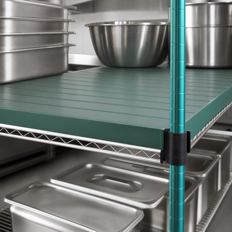 Product image #3 for Eagle QuadPlus Solid Polymer Shelf Mat with Wire QuadTruss Frame, 72 x 24 Inches, Green