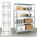 Thumbnail image #3 for BK Resources VSU6-4324 Galvanized Dry Storage Shelving Unit, 43 x 24 x 72 Inches, 4 Adjustable Shelves