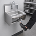 Thumbnail image #3 for BK Resources Wall-Mount Hand Sink with Knee Valve and Lead-Free Faucet, 14 x 10 x 5 Bowl