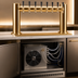 Thumbnail image #3 for Metropolis H Series Countertop Glycol-Cooled 8-Faucet Draft Beer Tower with PVD Brass Finish