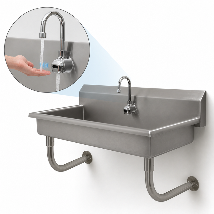Product image #3 for Advance Tabco 40-Inch One-Station Wall-Mounted ADA Sink with Electronic Faucet