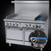 Thumbnail image #3 for Garland GFE Starfire Pro 48-Inch Gas Restaurant Range with 2 Open Burners, 36-Inch Thermostatic Griddle and 2 Space Saver Ovens