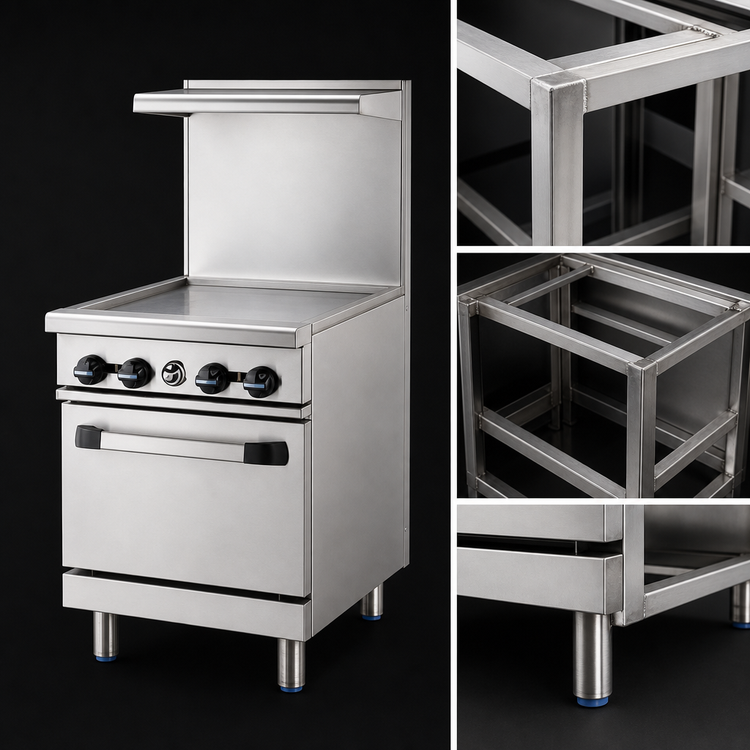 Product image #3 for Turbo Air Radiance 24-Inch Heavy Duty Natural Gas Restaurant Range with Thermostatic Griddle and Space-Saver Oven