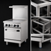 Thumbnail image #3 for Turbo Air Radiance 24-Inch Heavy Duty Natural Gas Restaurant Range with Thermostatic Griddle and Space-Saver Oven