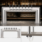 Thumbnail image #3 for Micro Matic USA PT4A-8PSS Pass-Thru Countertop Air-Cooled Draft Beer Tower, 8 Faucets, 2 Columns, Polished Stainless Steel
