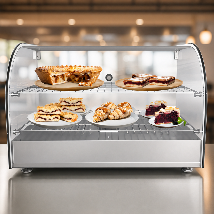Product image #3 for KoolMore 22-Inch Curved Glass Countertop Hot Food Display Warmer, 1.5 Cu. Ft., Full-Service