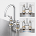 Thumbnail image #3 for T&S Brass 4-Inch Deck Mount Mixing Faucet with 5-3/4-Inch Swivel Gooseneck Spout, 2.2 GPM, Low Lead