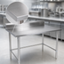 Thumbnail image #3 for John Boos Stallion 48-Inch x 30-Inch Stainless Steel Work Table with 5-Inch Backsplash