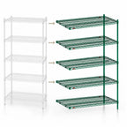 Thumbnail image #4 for Metro Super Erecta 5AN427K3 Add-On Wire Shelving Unit, 30 x 21 x 74 Inches, 5 Shelves, Green Epoxy-Coated, Antimicrobial