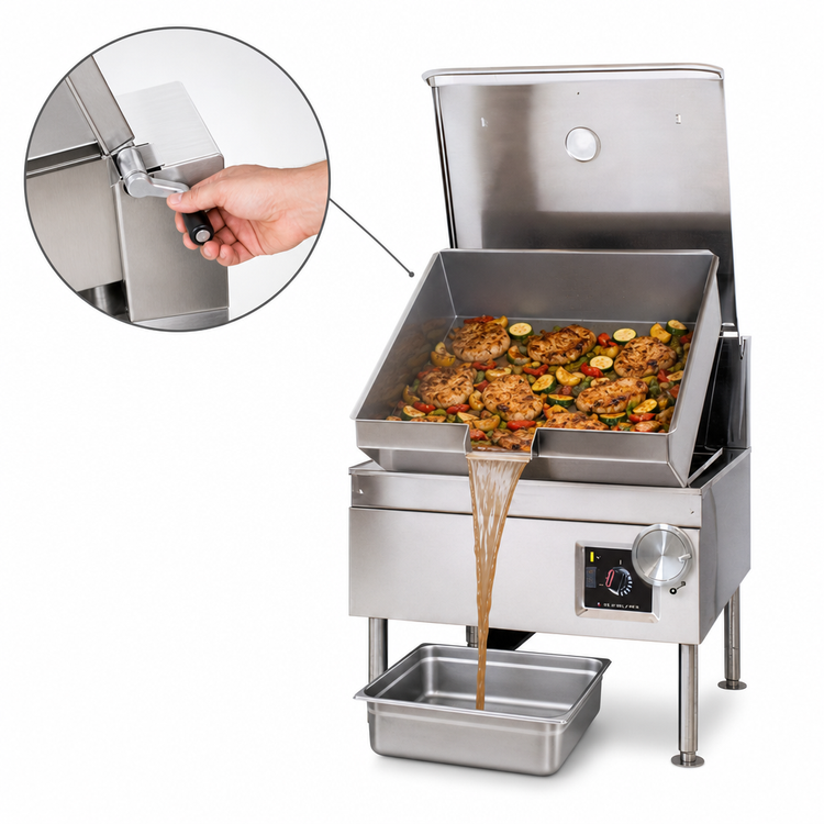 Product image #3 for Cleveland Range DuraPan 40-Gallon Gas Tilting Skillet with Modular Open Base