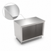 Thumbnail image #3 for John Boos 60 Inch x 36 Inch Open Front Cabinet Base Work Table with 16 Gauge Stainless Steel Top