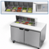 Thumbnail image #4 for Beverage-Air Two-Section Sandwich Prep Table Refrigerated Counter, 48-Inch, 2-Door, 8-Pan Capacity